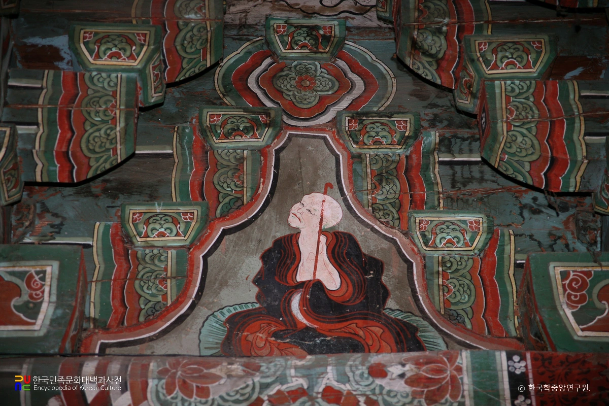 제천 신륵사 극락전 벽화 나한도