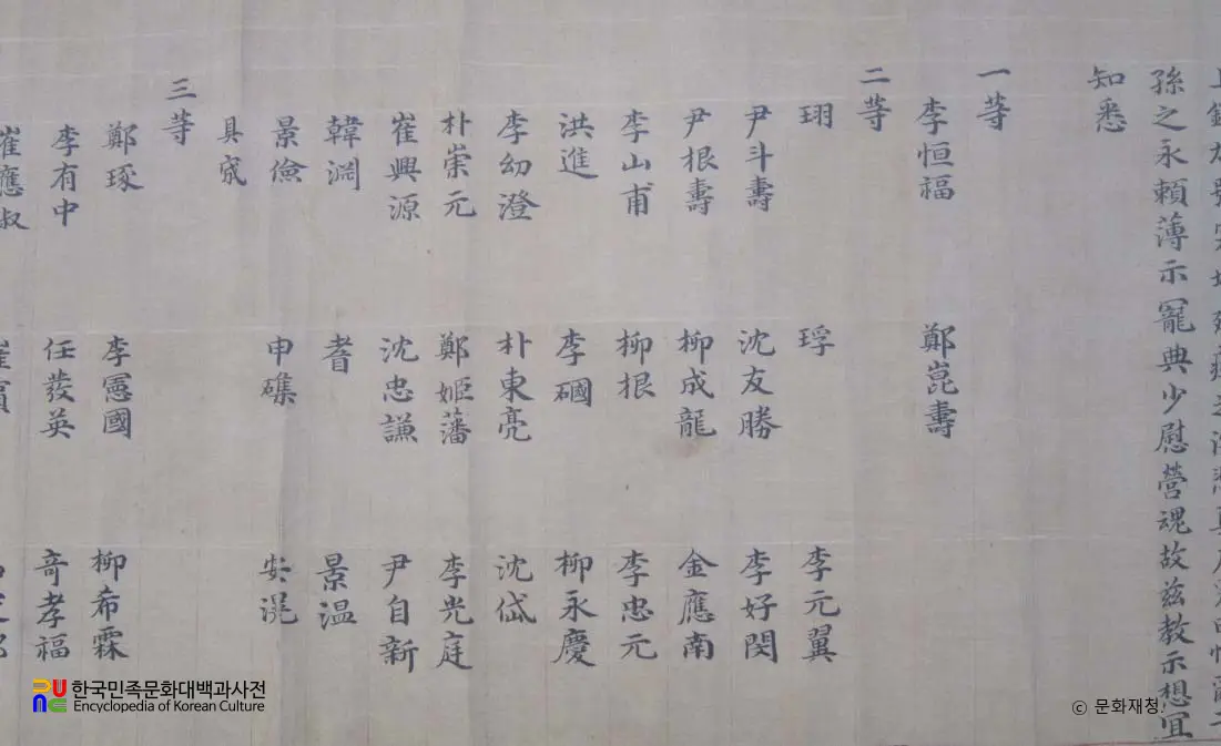 김응남 호성공신교서 및 관련 고문서 중 호성공신교서