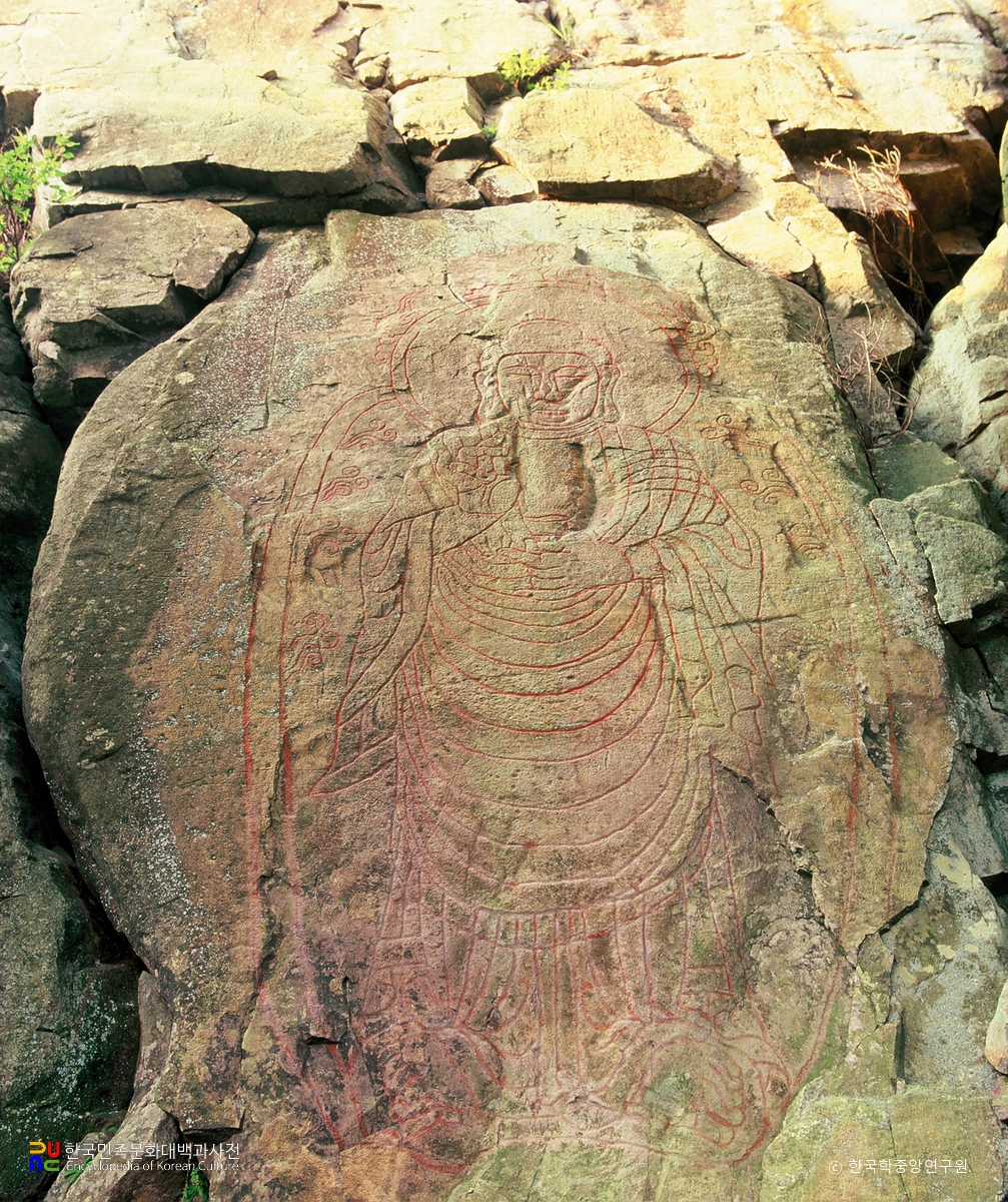 구례 사성암 마애여래 입상
