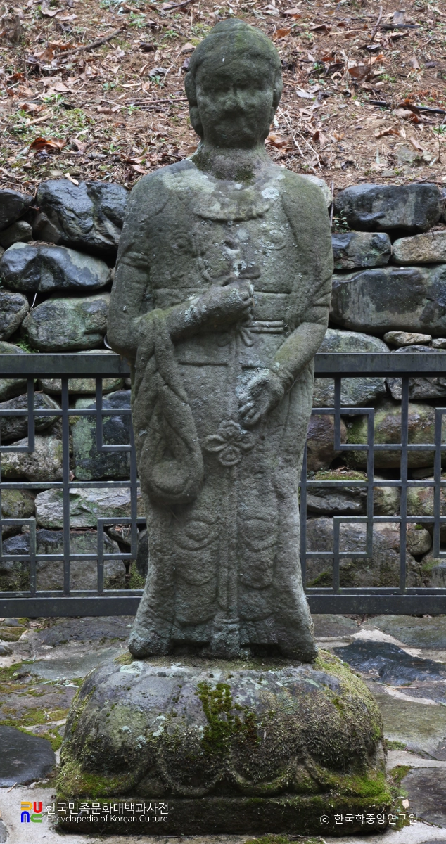 합천 죽고리 삼존석불 중 좌협시불