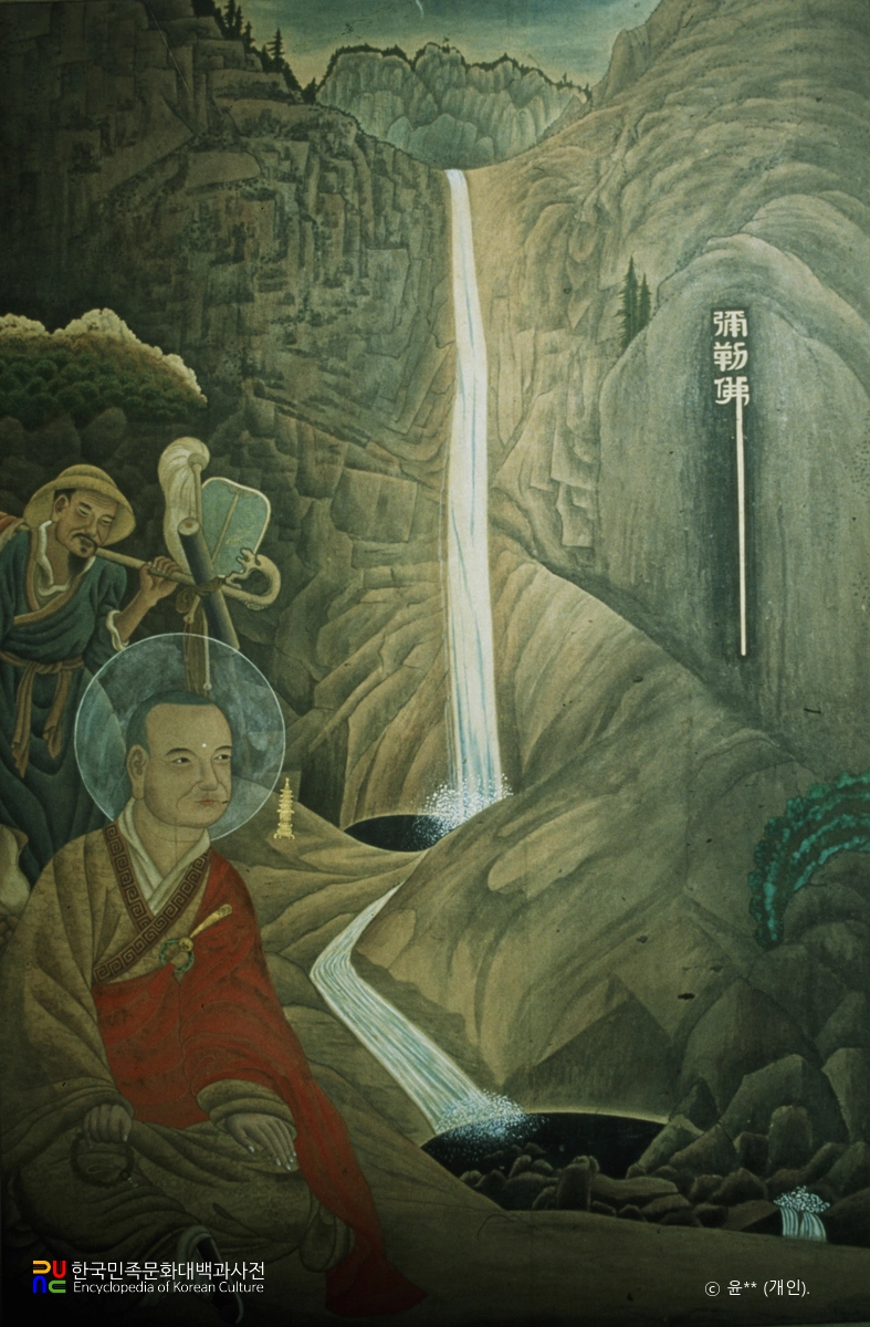 양산 통도사 나한전 금강산미륵불도