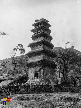 안동 법흥사지 칠층전탑 전경