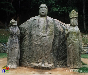 경주 굴불사지 석조사면불상 서면 불상