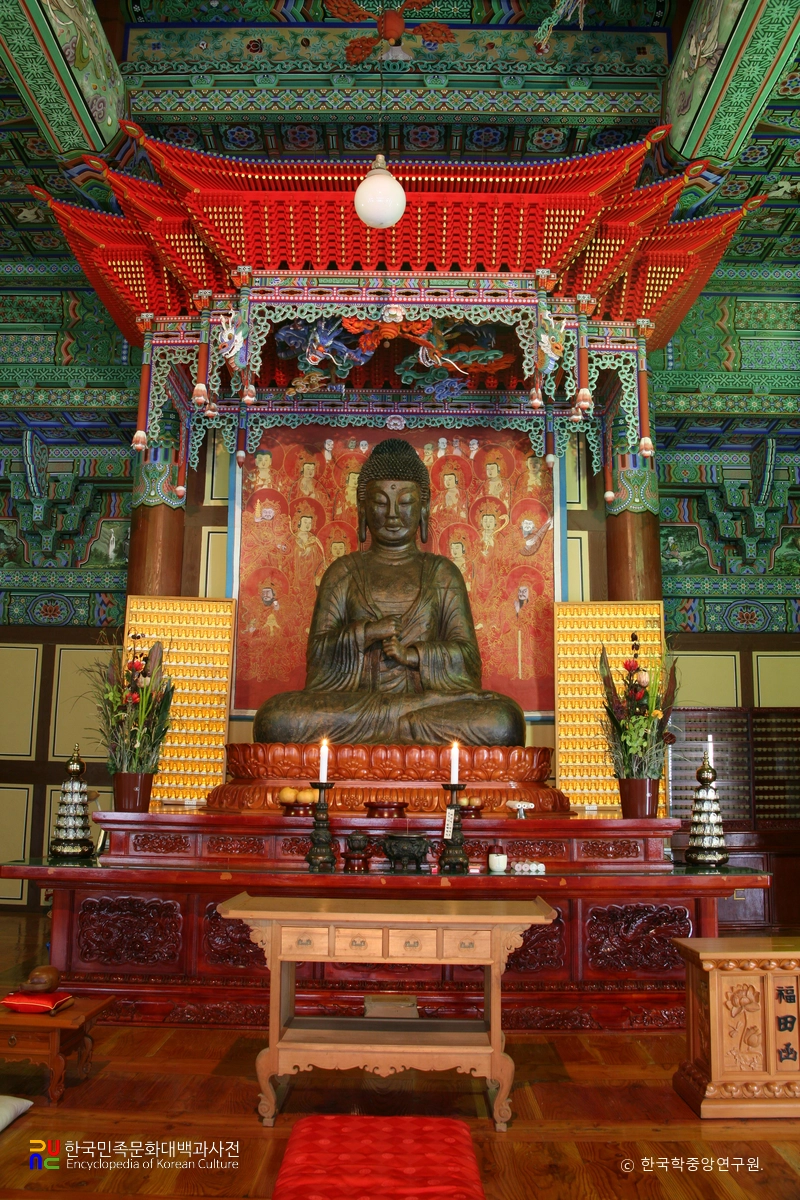 장흥 보림사 철조 비로자나불 좌상