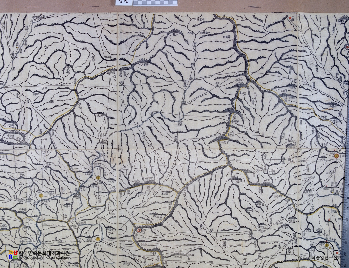 대동여지도 중 평안남도 영원 부분