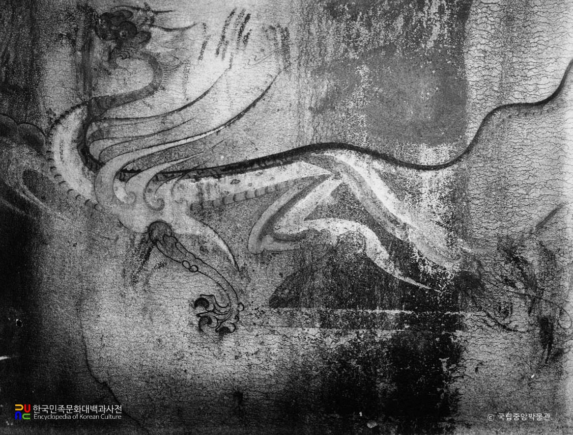 평안남도 강서 강서대묘 현실 서벽 백호