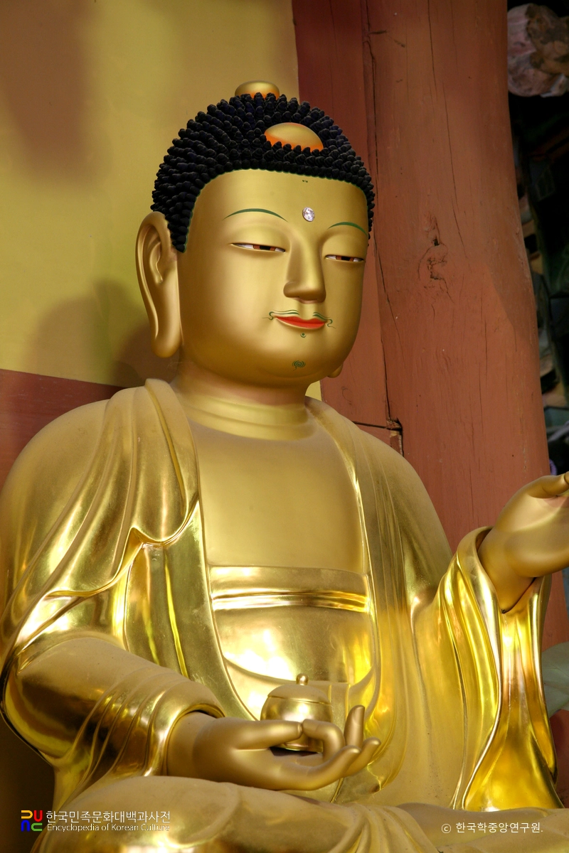 영광 불갑사 목조석가여래삼불좌상 중 약사