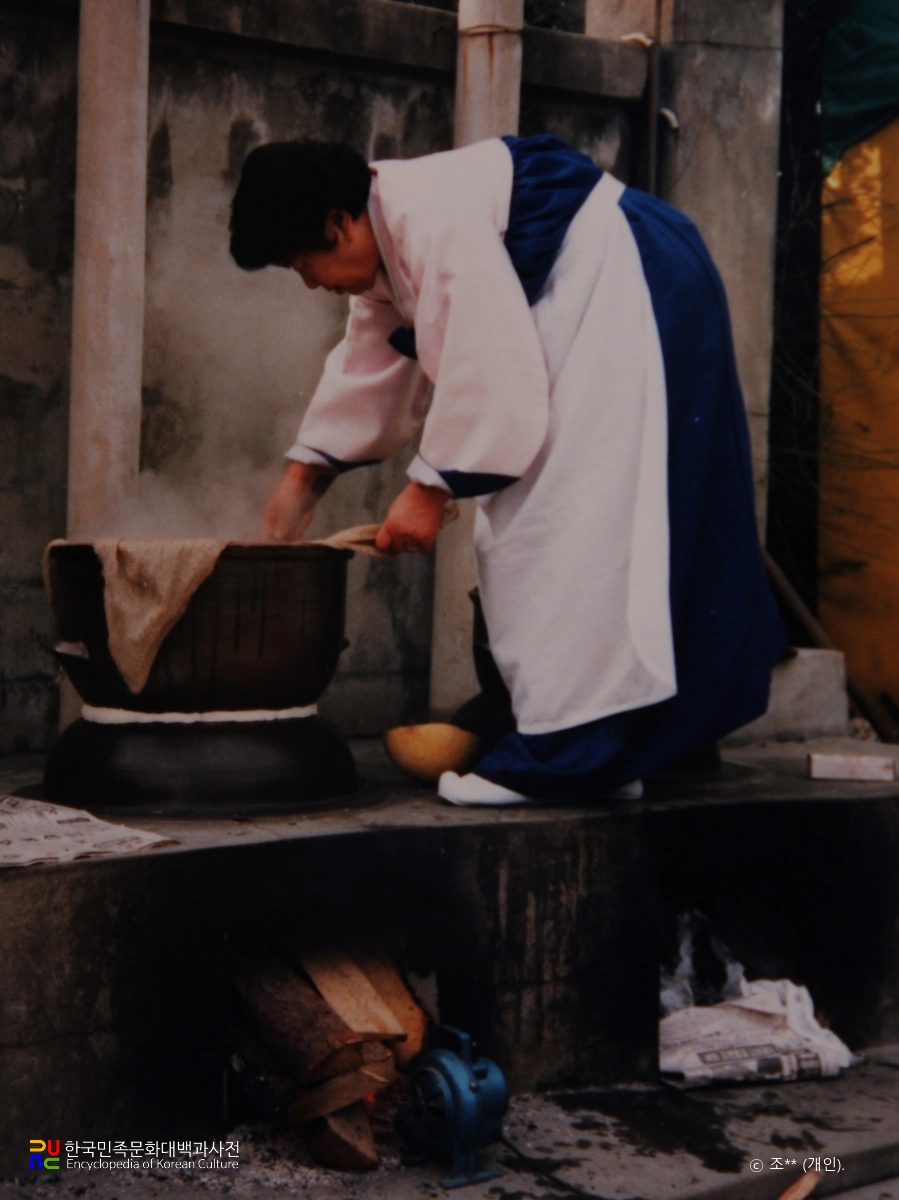 안동소주 / 고두밥 찌기