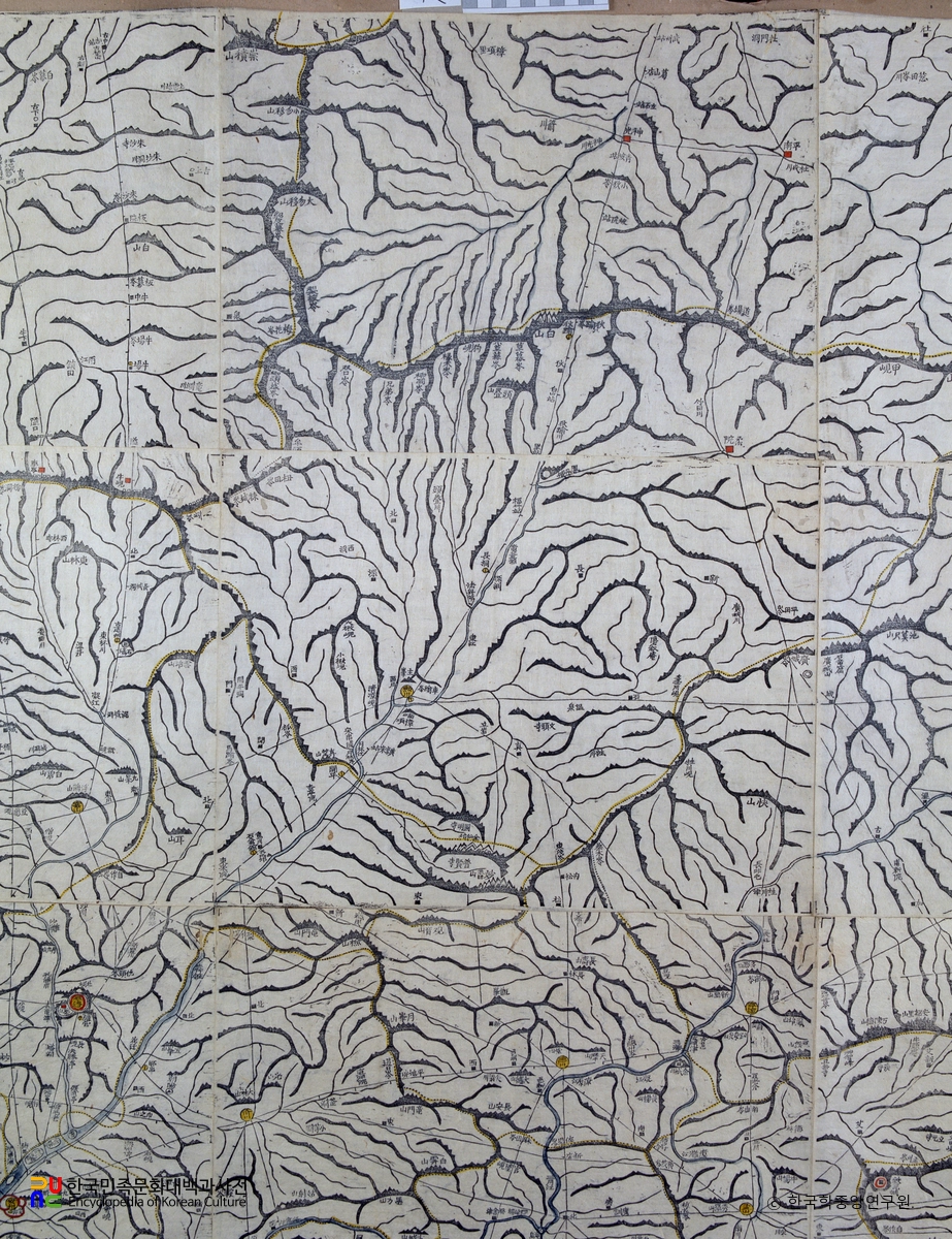 대동여지도 중 평안북도 희천 부분