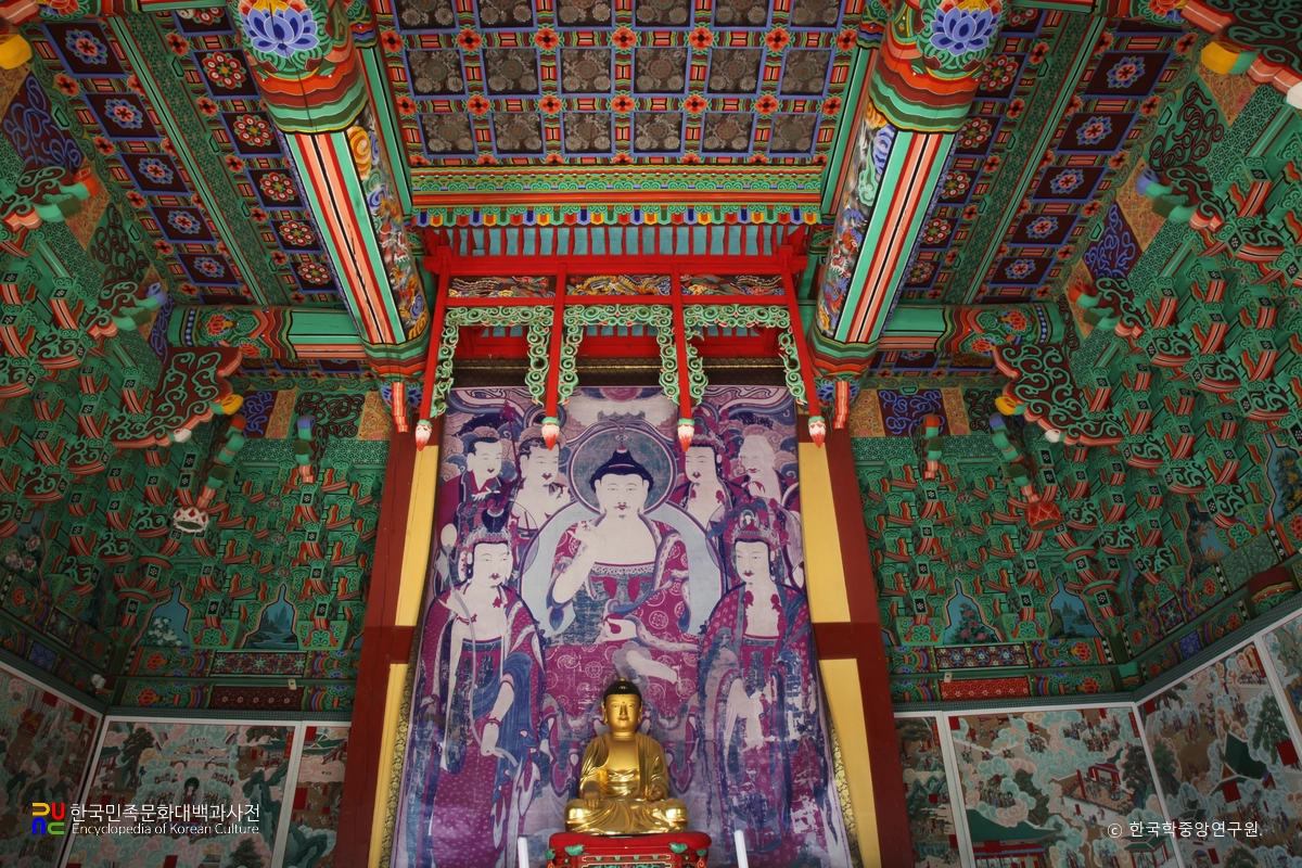 하동 쌍계사 팔상전 내부