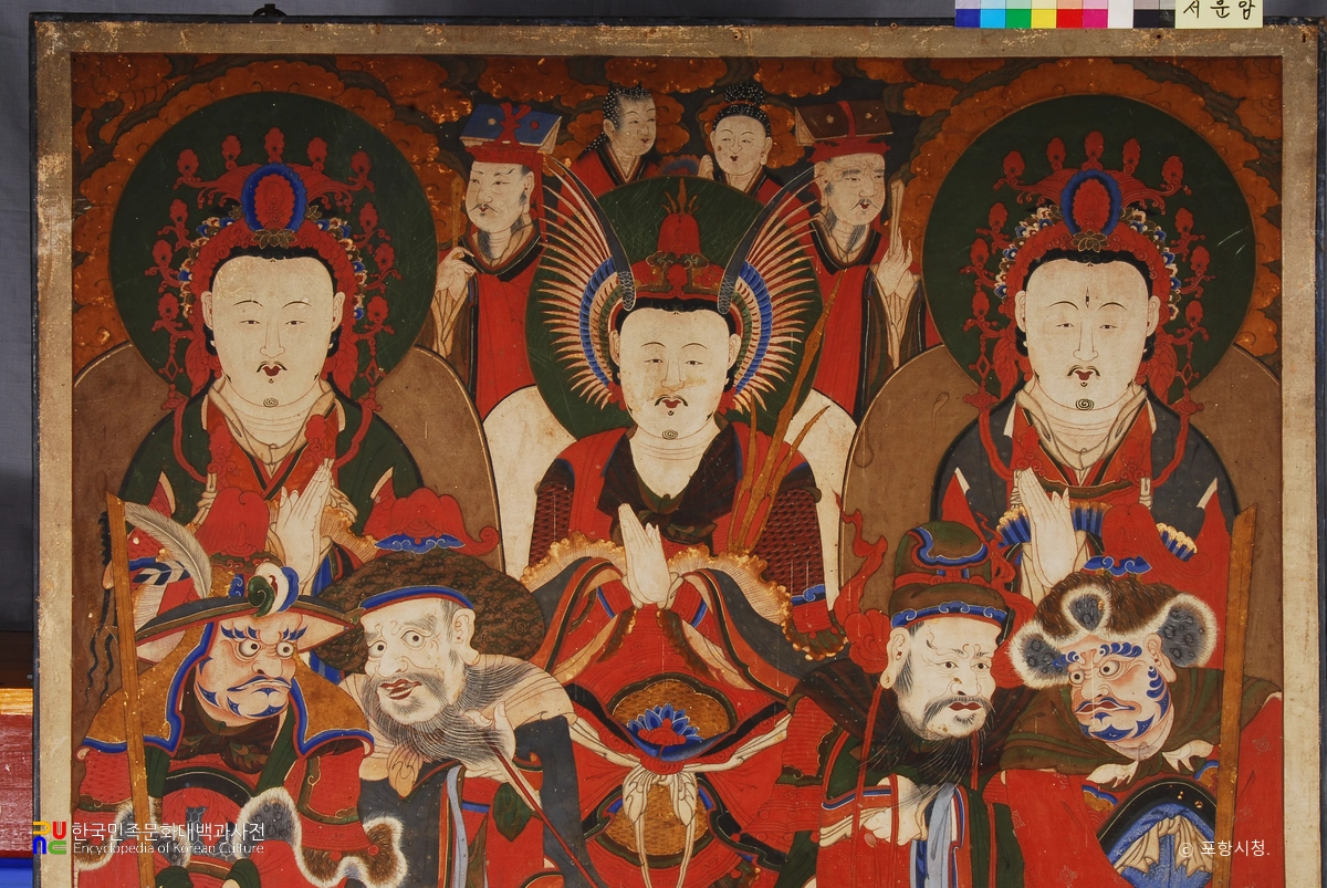 포항 보경사 서운암 후불탱화 및 신중탱화 / 신중탱화