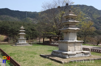 산청 단속사지 서 삼층석탑 후측면