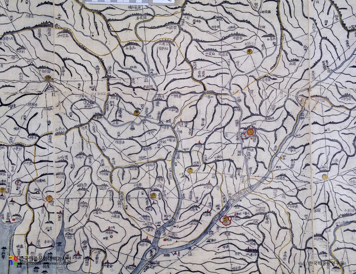 대동여지도 중 평안북도 태천 부분