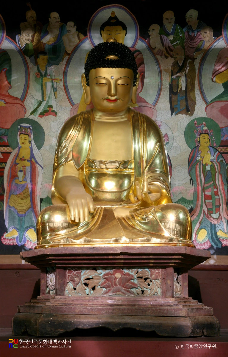 영광 연흥사 목조삼세여래좌상 / 석가