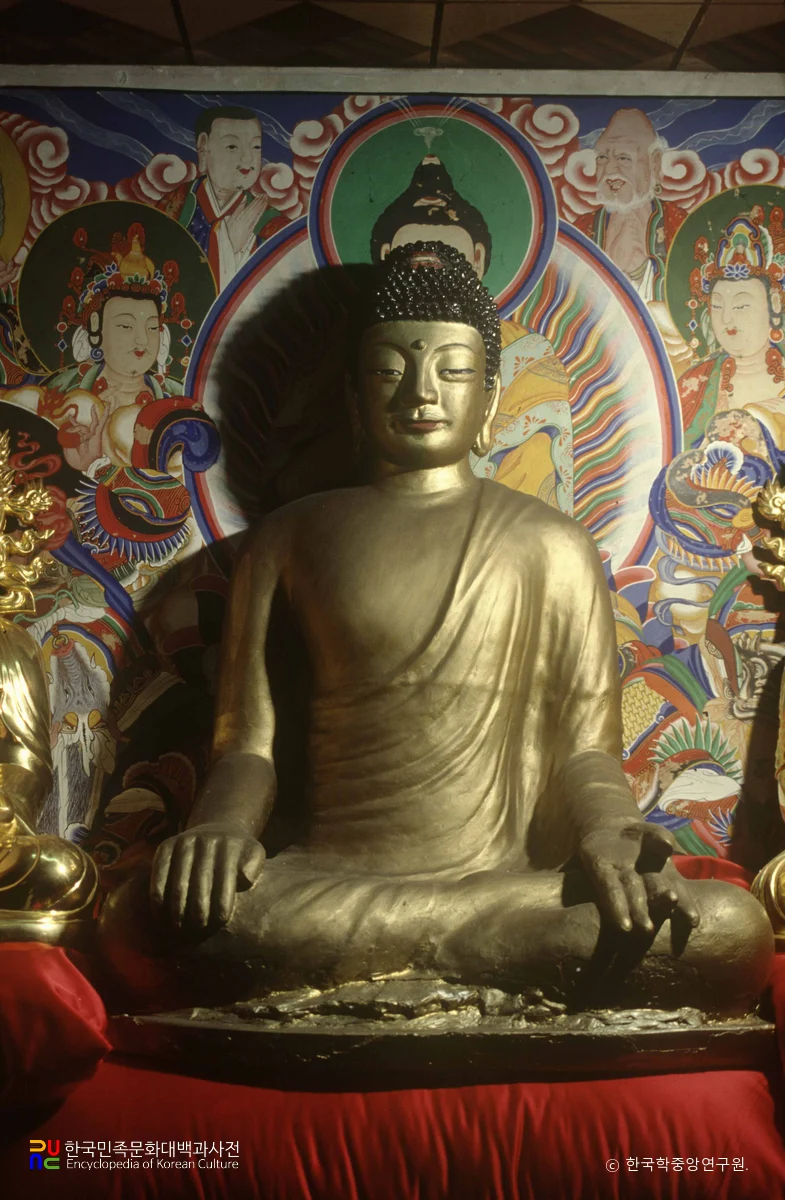 충주 백운암 철조 여래 좌상