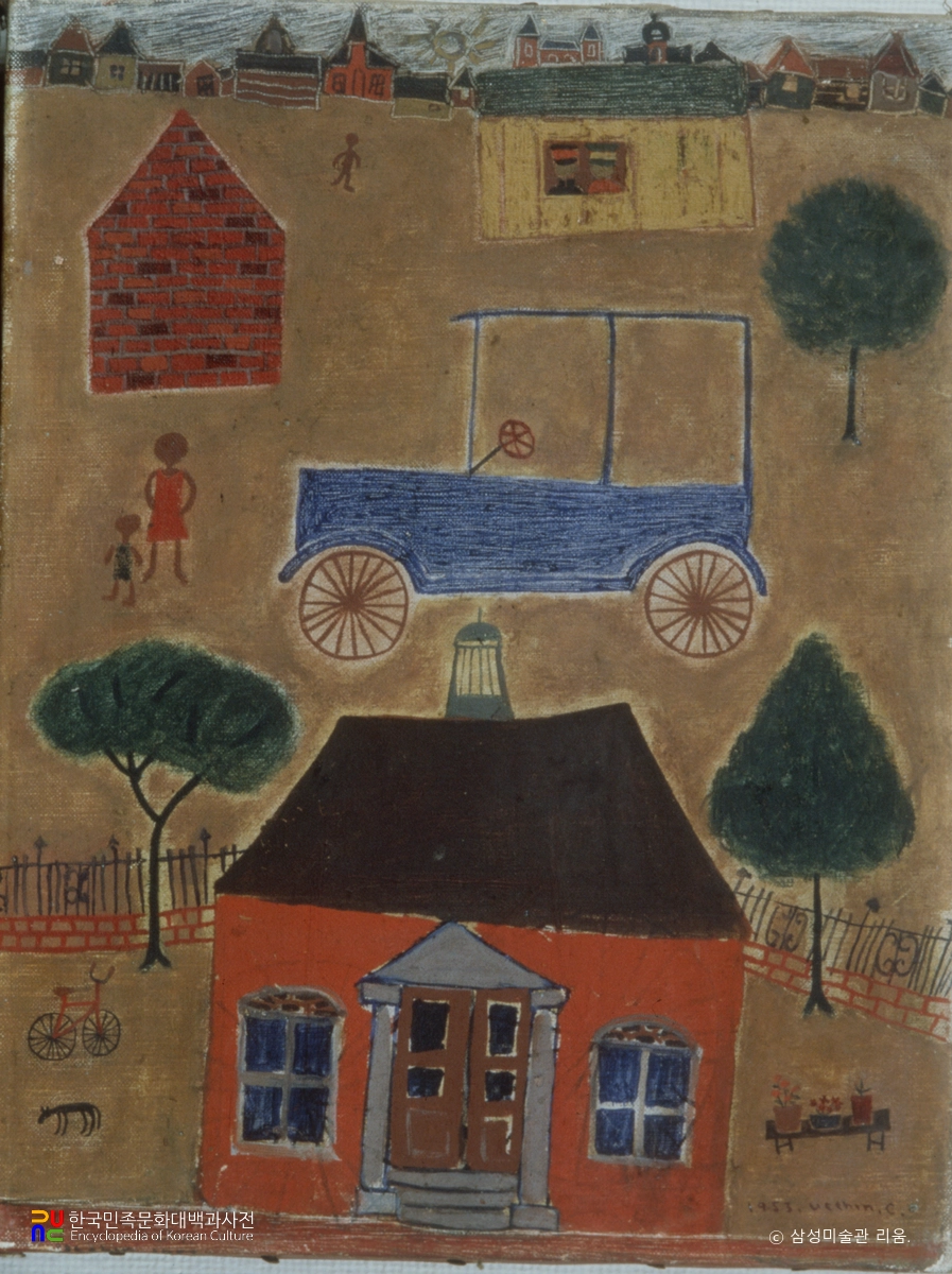 자동차 있는 풍경 / 장욱진