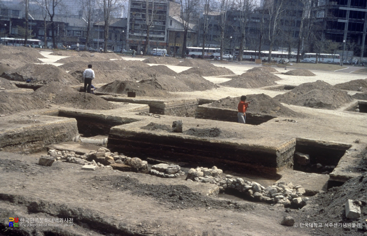 경희궁지 발굴 장면