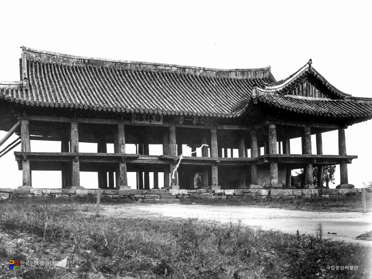 안주 백상루 정측면